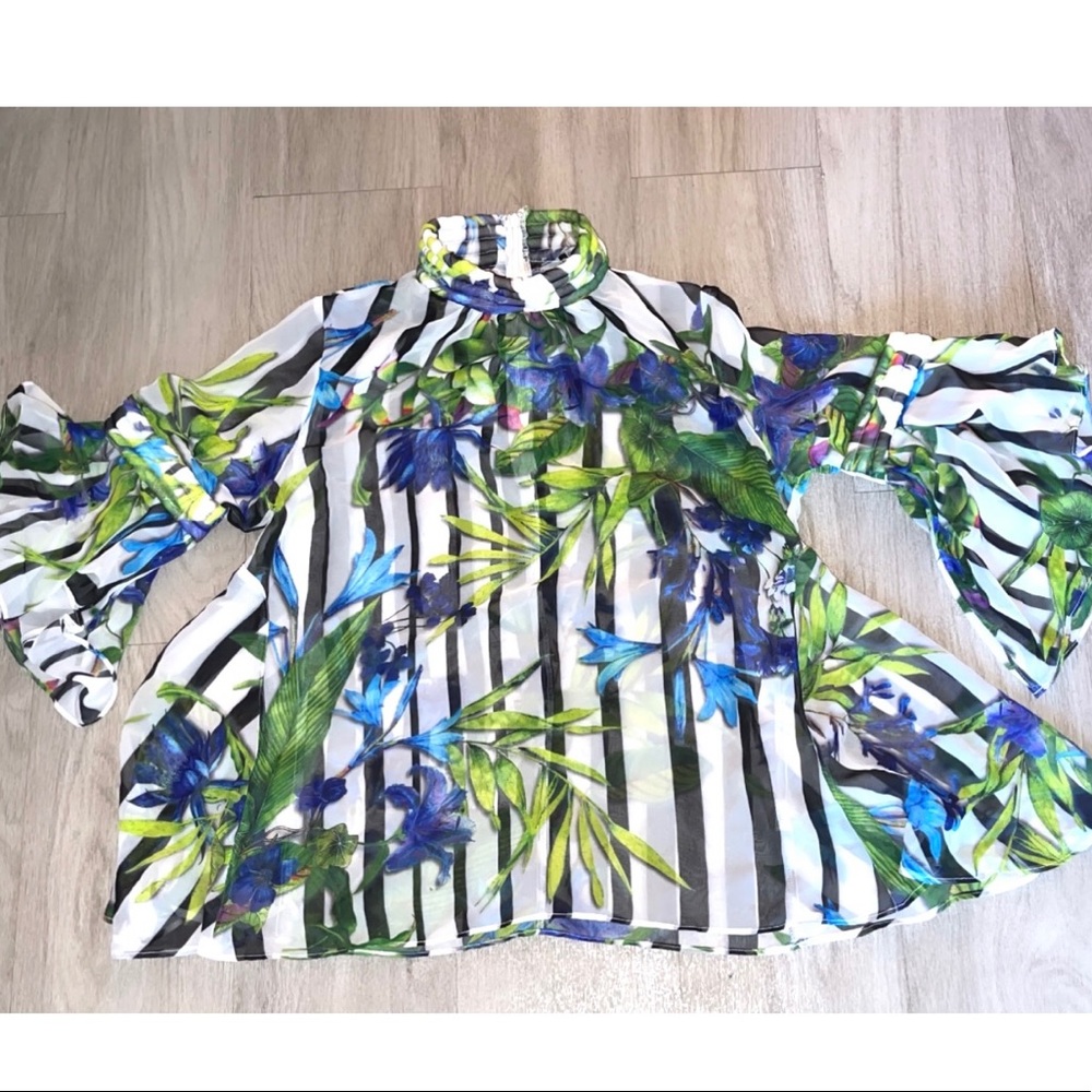 Sheer Mesh Top Blouse